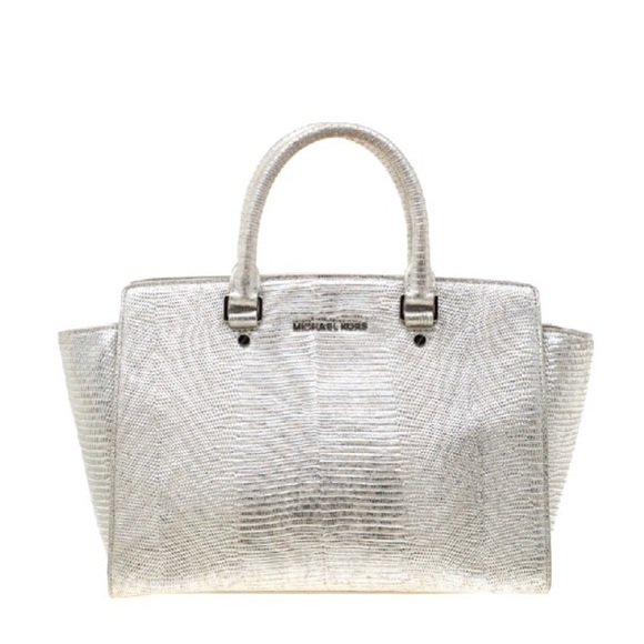 Michael Kors Selma Satchel silver - Picture 1 of 7